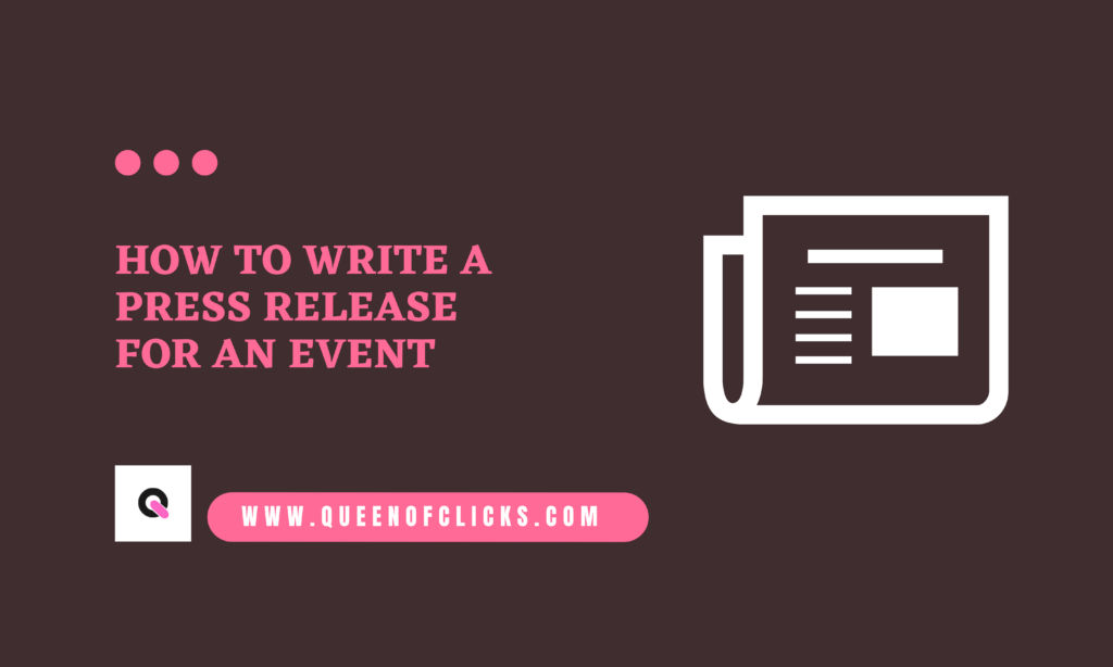 how to write a press release for an event