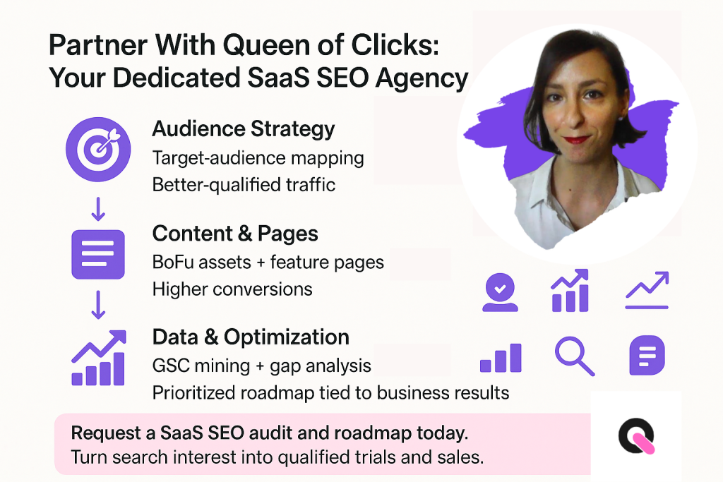 Partner with queen of clicks your dedicated saas seo agency
