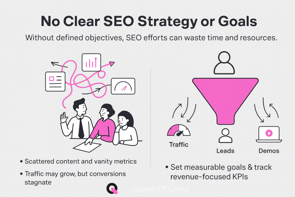 scattered vs defined saas seo strategy