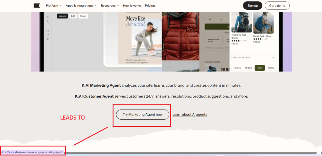 example of proper internal linking on a page