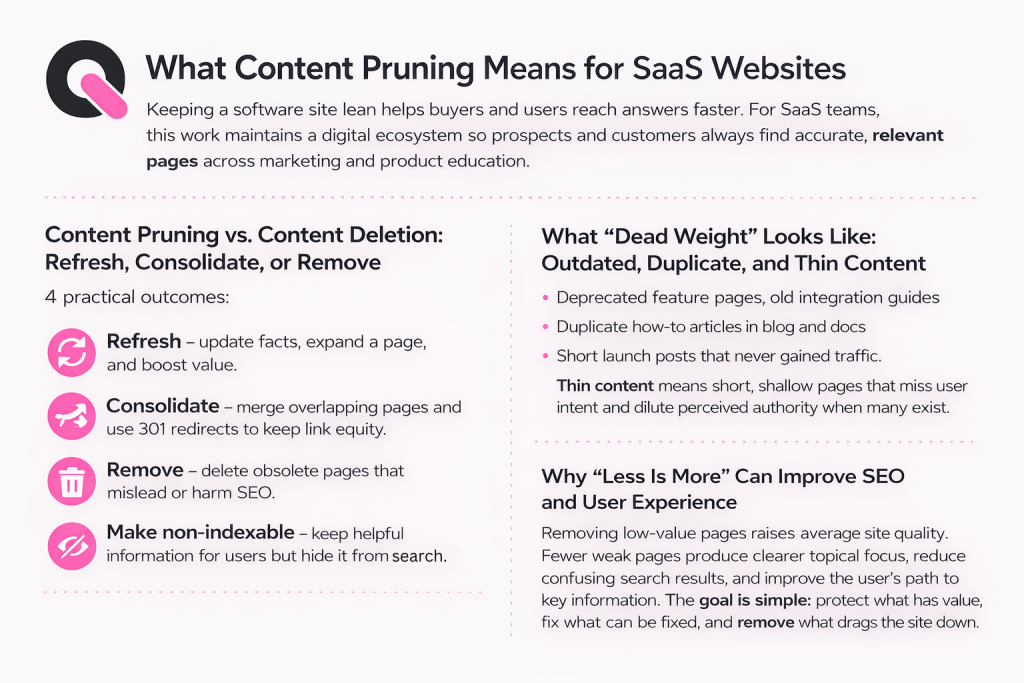 what is content pruning and what it means for saas websites