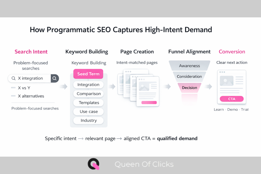 how does programmatic seo for saas capture high intent demand