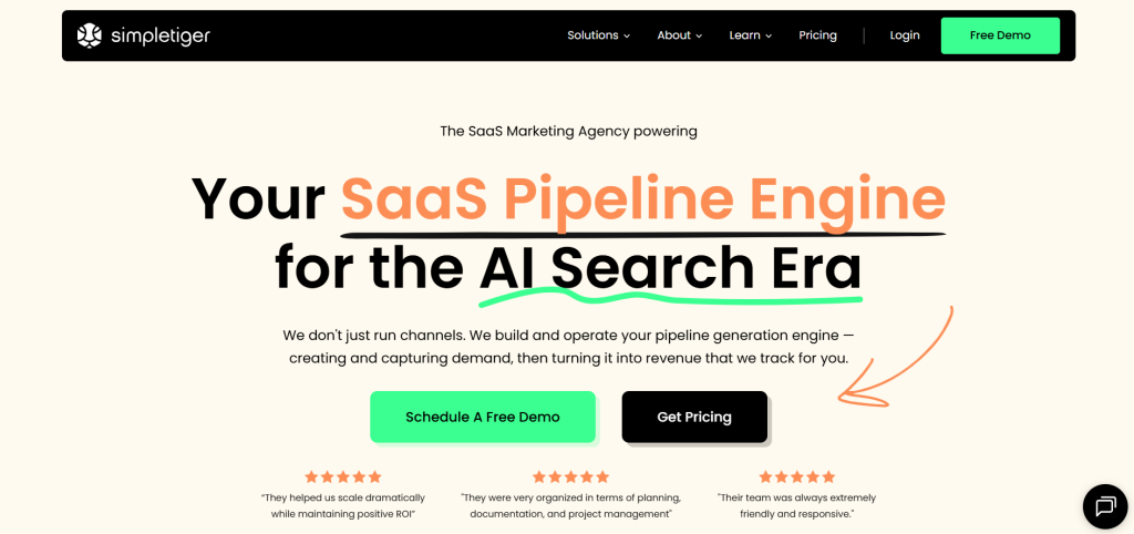 simple tiger home page