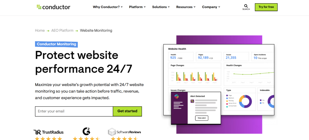 contentking conductor home page