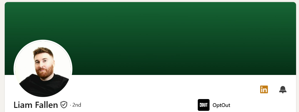 liam fallen linkedin profile page