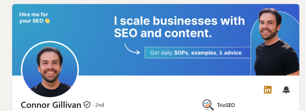 conor gillivan linkedin profile page