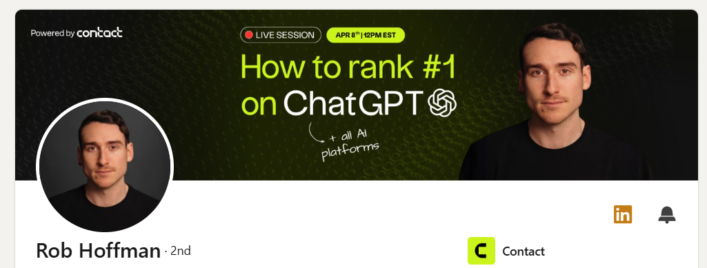 rob hoffman linkedin profile page