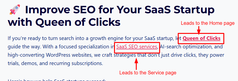 how to do proper internal linking for important pages