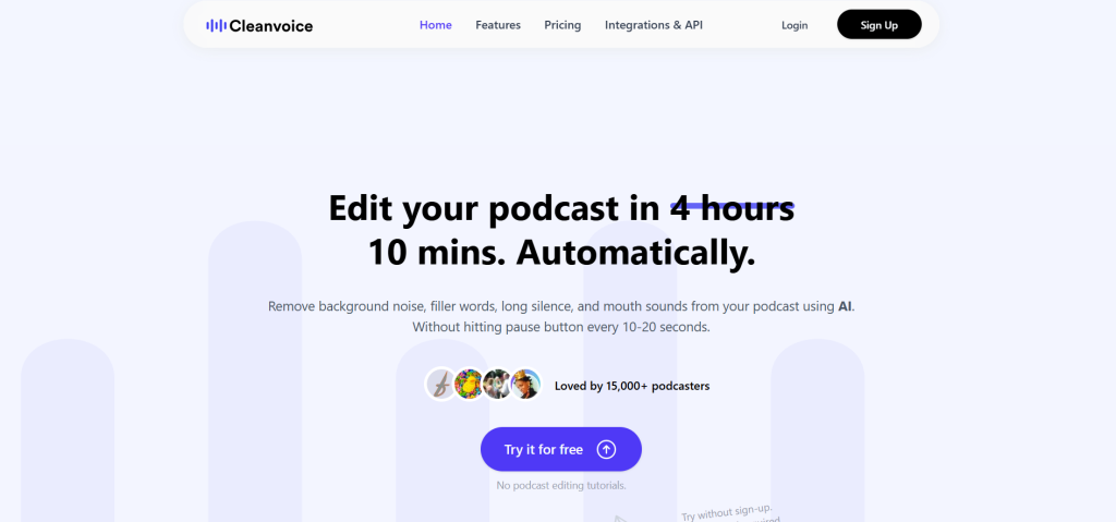 clean voice home page
