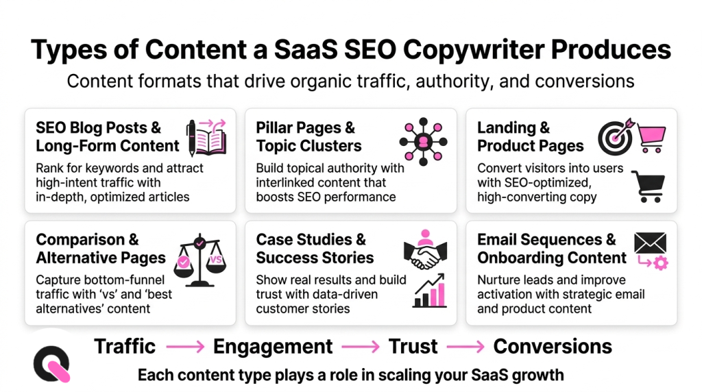 What Are The Types of Content a SaaS SEO Copywriter Produces