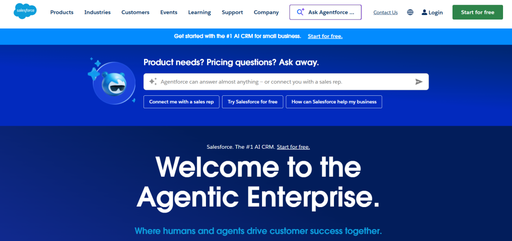 salesforce home page