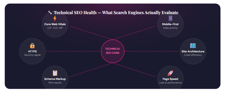 how to check the technical seo health of your saas website and what search engines actually evaluate