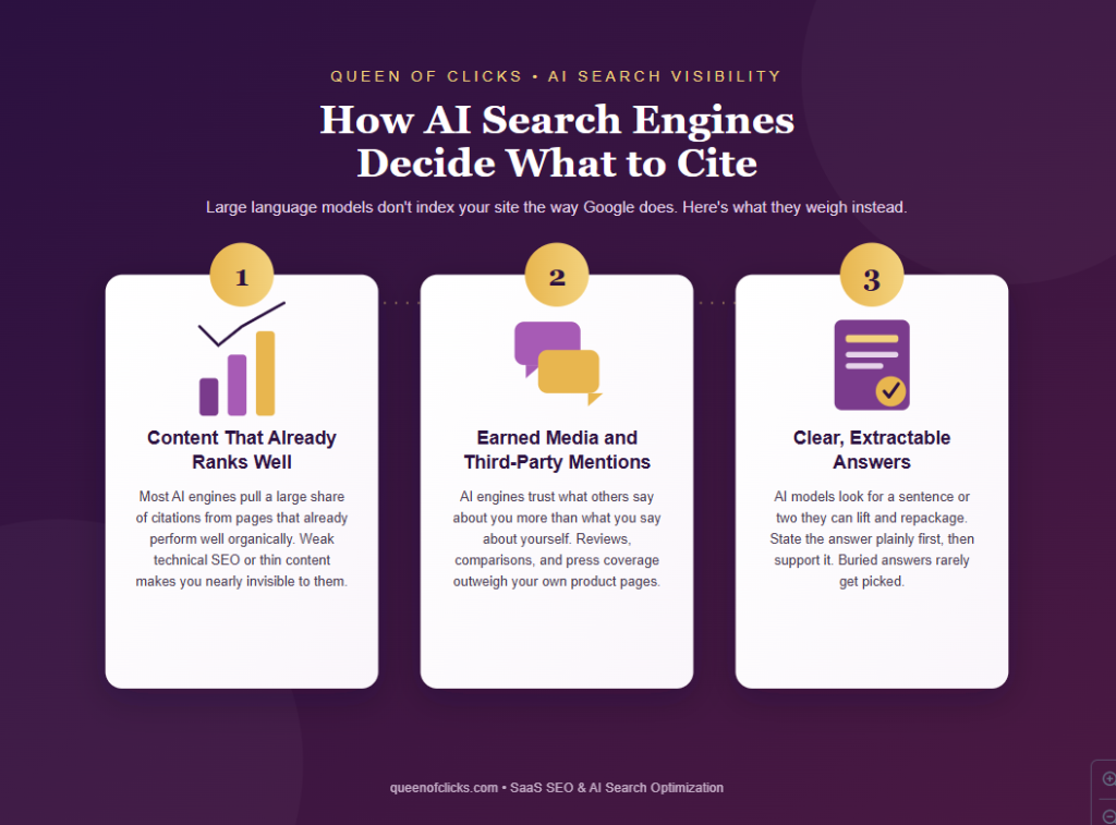 how to get cited by ai search engines and how ai search engines decide what to cite