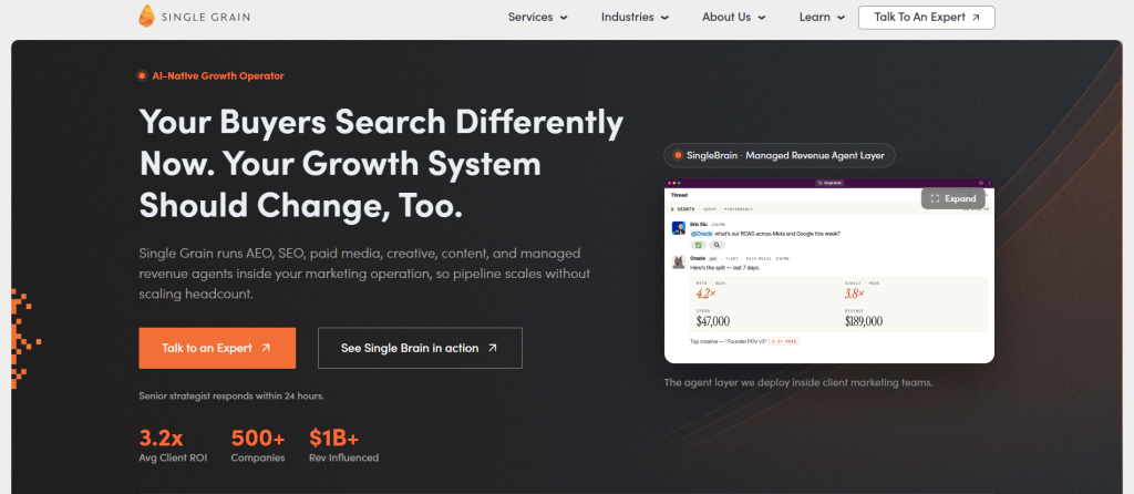 single grain home page