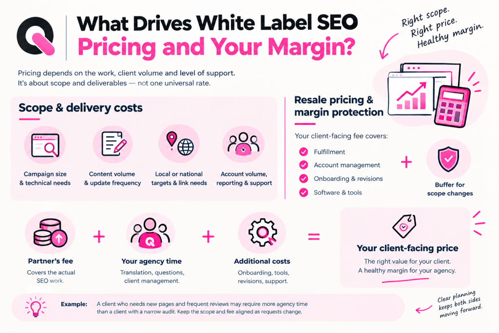 what drives white label seo pricing and your margin